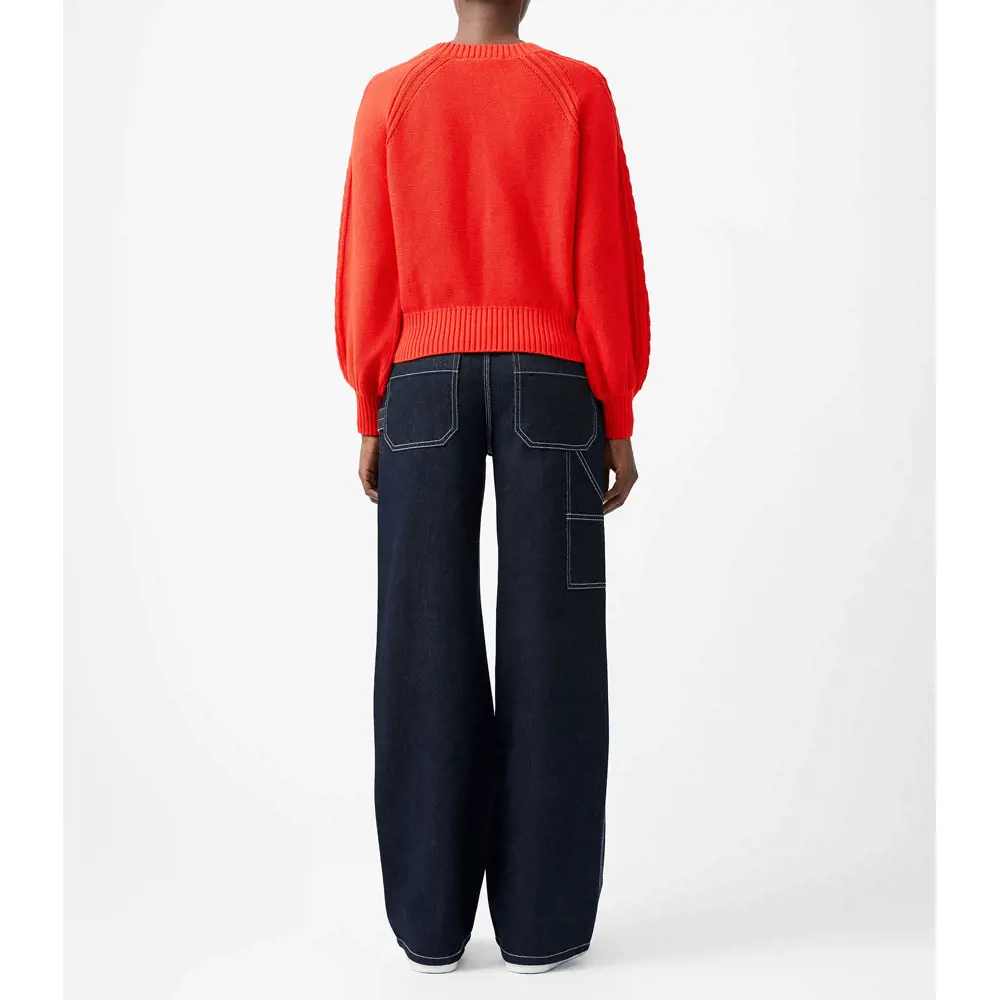French Connection Lily Cable Knit Balloon Sleeve Jumper